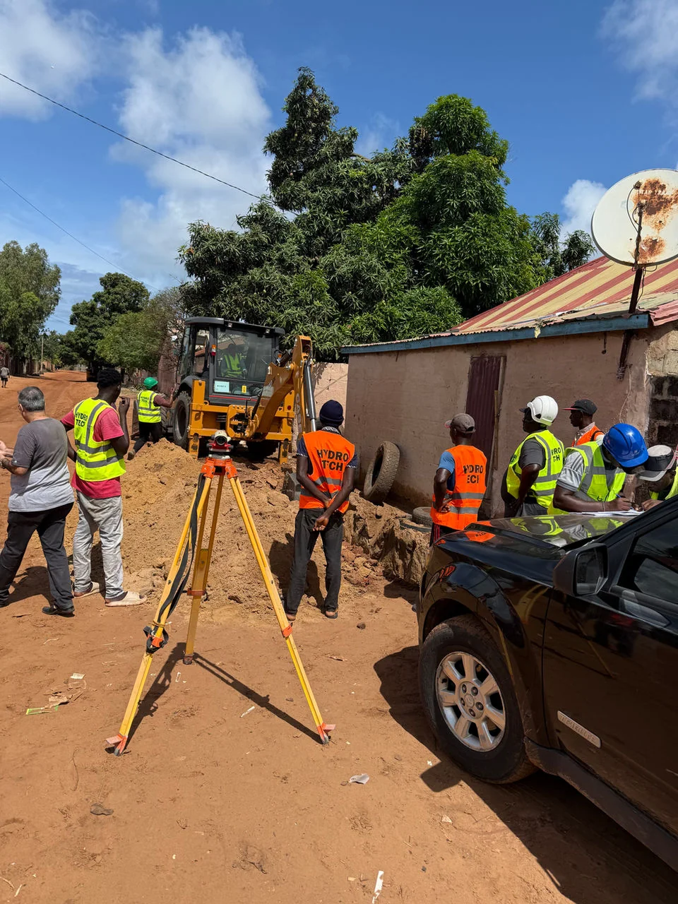 Hydrotech team working on water infrastructure in The Gambia